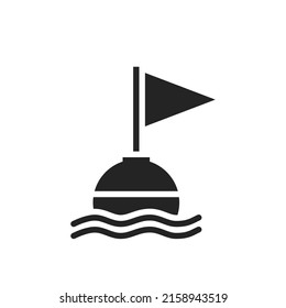 diving buoy icon. scuba and sea vacation symbol. isolated vector image in simple style