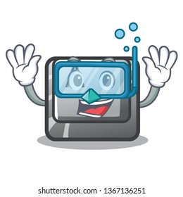 Diving button A in the cartoon shape