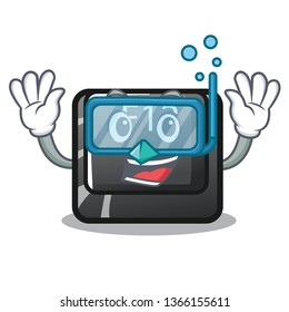 Diving button f12 isolated in the character