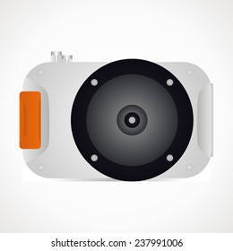 Diving camera. for scuba diving. vector format