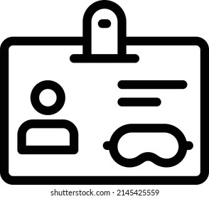 diving card Icon isolated on white background. Vector illustration. Eps10.use for swimming