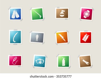 Diving card icons for web