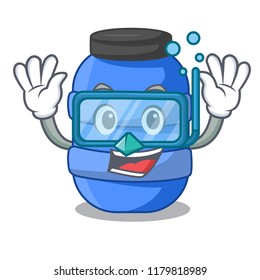 Diving cartoon big plastic barrel for chemical