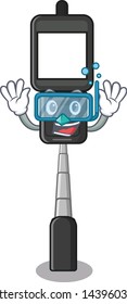 Diving cell phone holder isolated in mascot