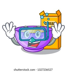 Diving cereal box in the character fridge
