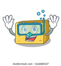 Diving character fresh gouda cheese