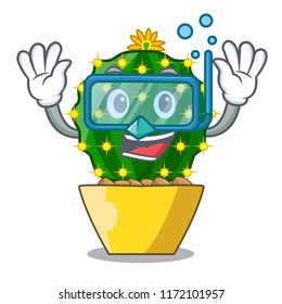 Diving character mammillaria cactus at cactus farm