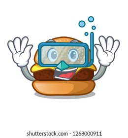 Diving cheese tasty burger on character table