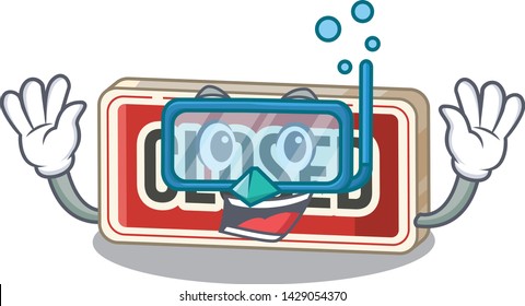 Diving closed sign in the character shape