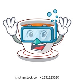 Diving cup mint tea the shape mascot