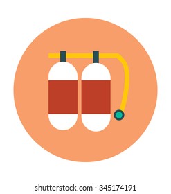 
Diving Cylinder Colored Vector Icon
