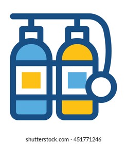 Diving Cylinder Vector Icon