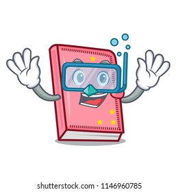 Diving diary character cartoon style