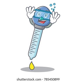 Diving dropper character cartoon style