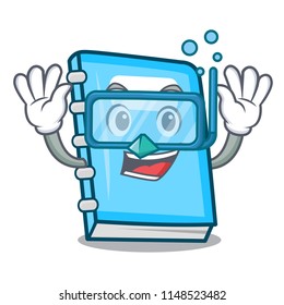 Diving education character cartoon style