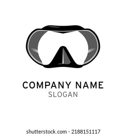 Diving Equipment Company Logo Design Idea Vector Template Scuba Diving Mask