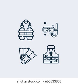 Diving equipment icon