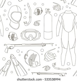 Diving equipment pattern