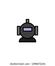 diving equipment scuba Summer vector logo icon or illustration. Editable stroke and color. Perfect use for pattern and design graphic.