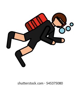 diving extreme sport icon vector illustration design