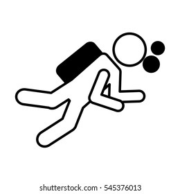 diving extreme sport icon vector illustration design