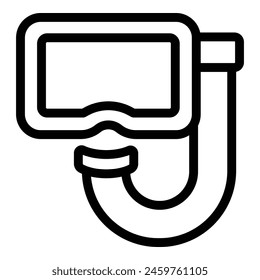 Diving eyewear icon outline vector. Deep snorkeling mask. Diver swimming goggles