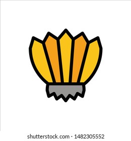 Diving, Fins, Flippers, Ocean, Outdoor  Flat Color Icon. Vector icon banner Template
