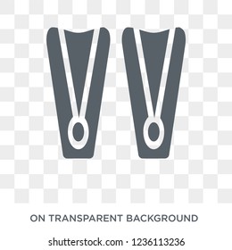 Diving fins icon. Diving fins design concept from Summer collection. Simple element vector illustration on transparent background.