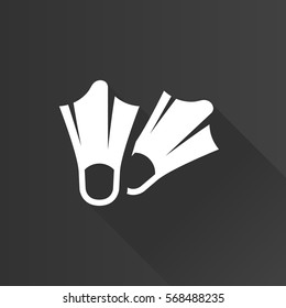Diving fins icon in Metro user interface color style. Sea sport scuba