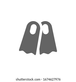 Diving fins icon. Simple vector summer icons for ui and ux, website or mobile application