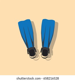 Diving fins icon, vector illustration design. Summer objects collection.