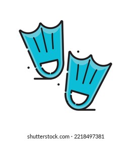 diving fins icon vector image with white background