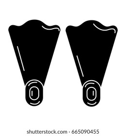 diving fins isolated icon