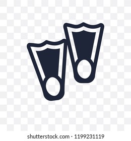 Diving fins transparent icon. Diving fins symbol design from Summer collection. Simple element vector illustration on transparent background.