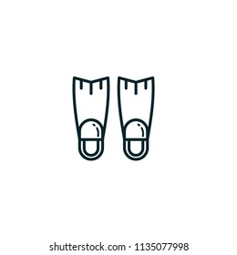 Diving Fins Vector Icon