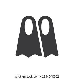 Diving fins vector icon