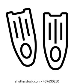 Diving Fins Vector Icon