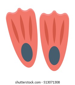 Diving Fins Vector Icon 