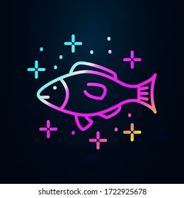 Diving fish animal nolan icon. Simple thin line, outline vector of diving icons for ui and ux, website or mobile application