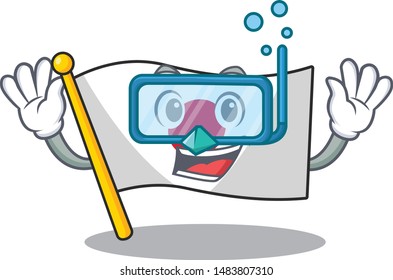 Diving flag Japan isolated with the character