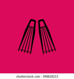 Diving Flippers Icon. Eps-10