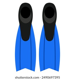 Diving flippers icon. Vector flat illustration