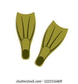 Diving flippers icon. Vector illustration

