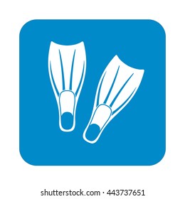 Diving flippers icon. Vector illustration