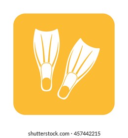 Diving flippers icon. Vector illustration

