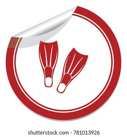 Diving flippers icon. Vector illustration