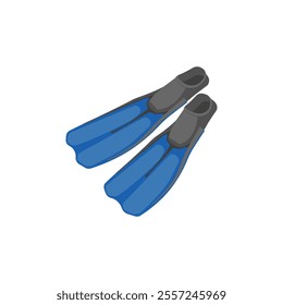 Diving Flippers, Sport Equipment Vector Illustration Isolated