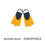 Diving flippers vector isolated icon. Equipment Diving flippers emoji illustration. Equipment Diving flippers vector isolated emoticon