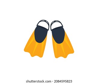 Diving flippers vector isolated icon. Equipment Diving flippers emoji illustration. Equipment Diving flippers vector isolated emoticon