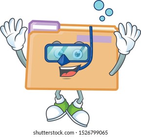 Diving folder icon with character the mascot